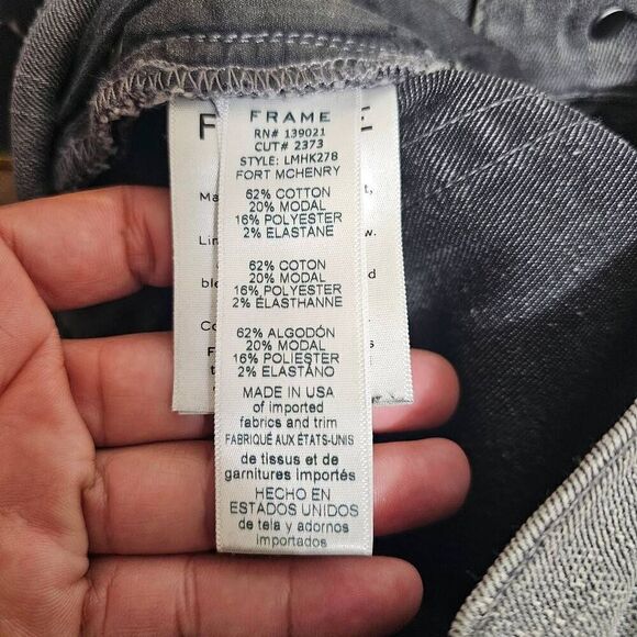 Frame Mens L'Homme Skinny Zippered 5 Pocket Jeans Gray Size 31 - Picture 8 of 8